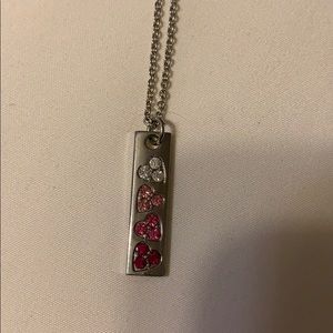 Pink heart necklace